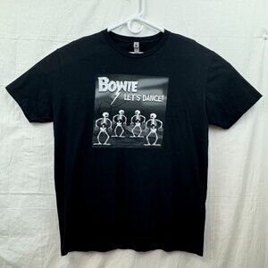 Disney Skeleton Dance David Bowie Let's Dance Mash-up Unisex Tee XL Black